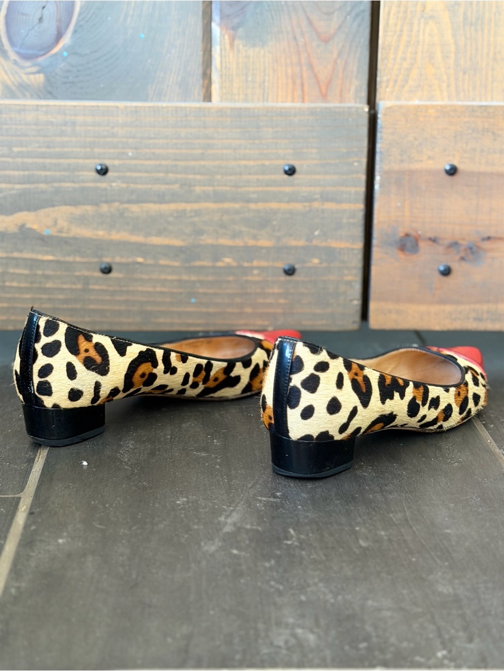 kate spade Leopard Print Flats with Red Cap Toe - Picture 6 of 9